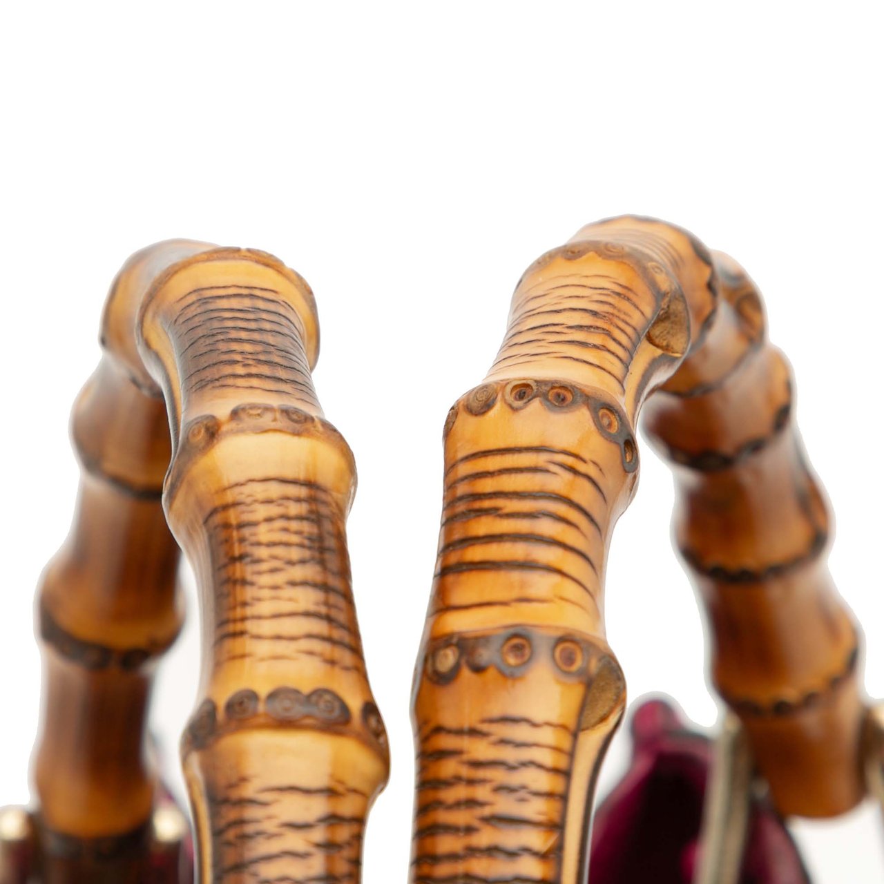 Gucci Small Calfskin Bamboo Shopper Satchel Roze