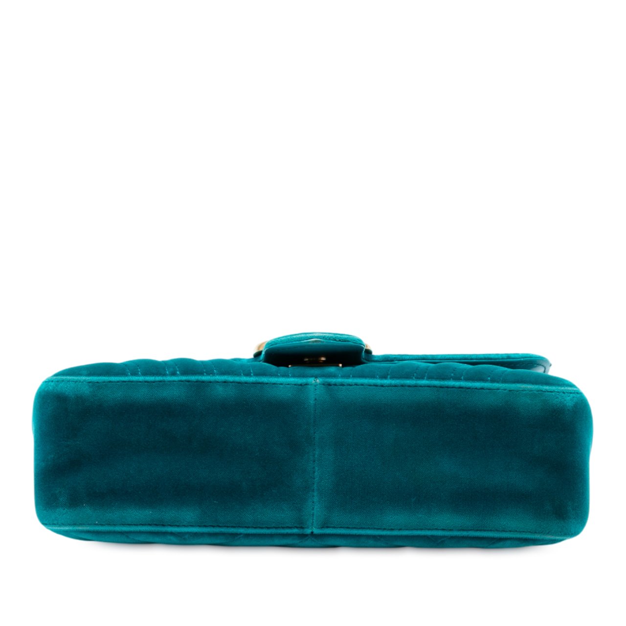 Gucci Medium GG Marmont Matelasse Velvet Shoulder Bag Blauw