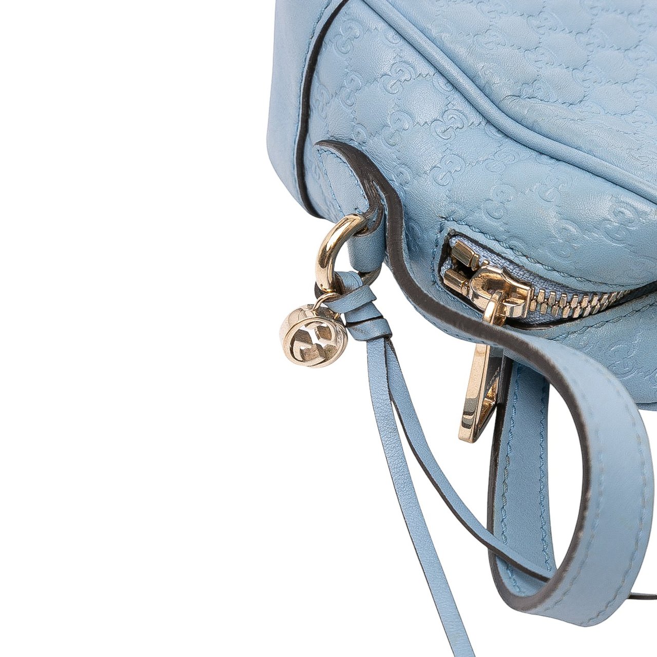 Gucci Mini Microguccissima Bree Crossbody Blauw