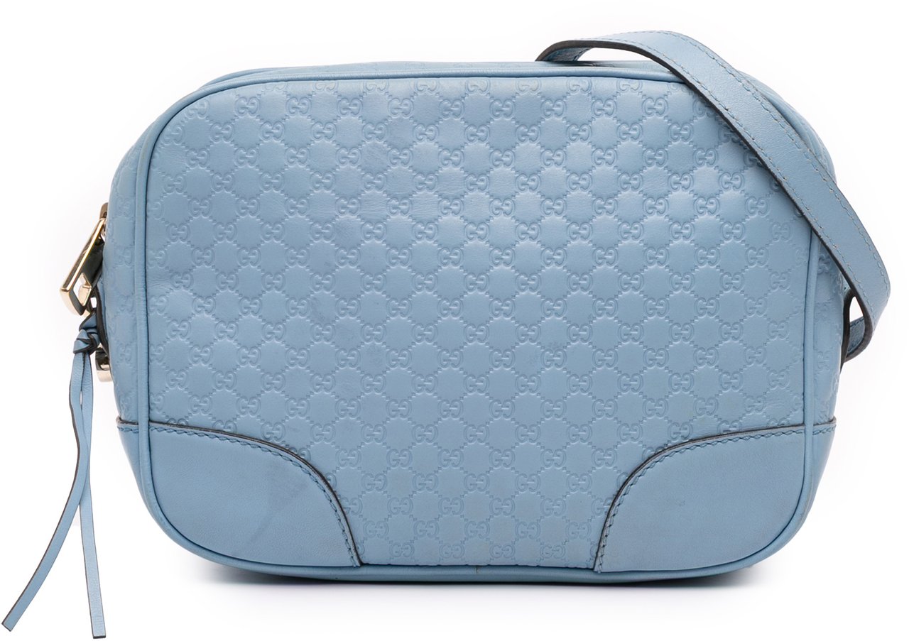 Gucci Mini Microguccissima Bree Crossbody Blauw