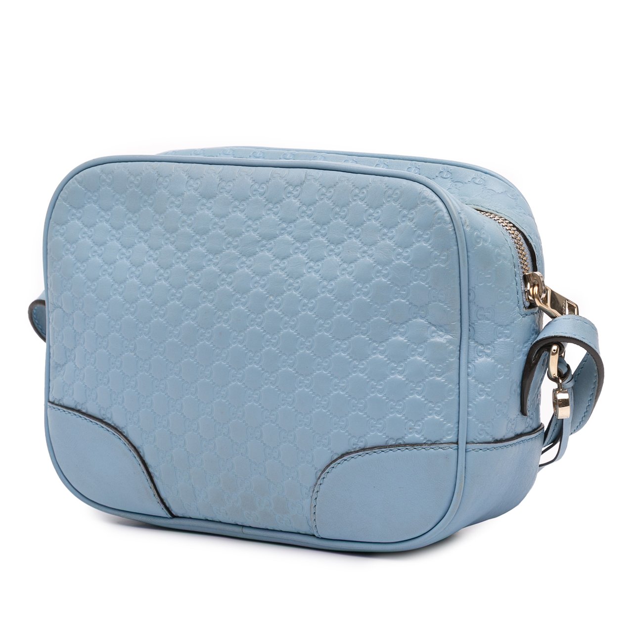 Gucci Mini Microguccissima Bree Crossbody Blauw