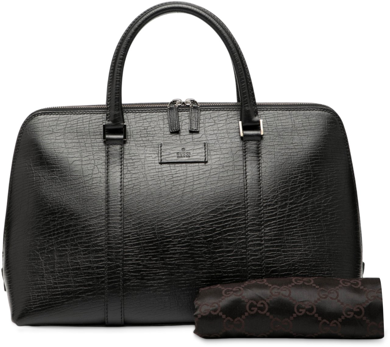 Gucci Textured Calfskin Handbag Zwart