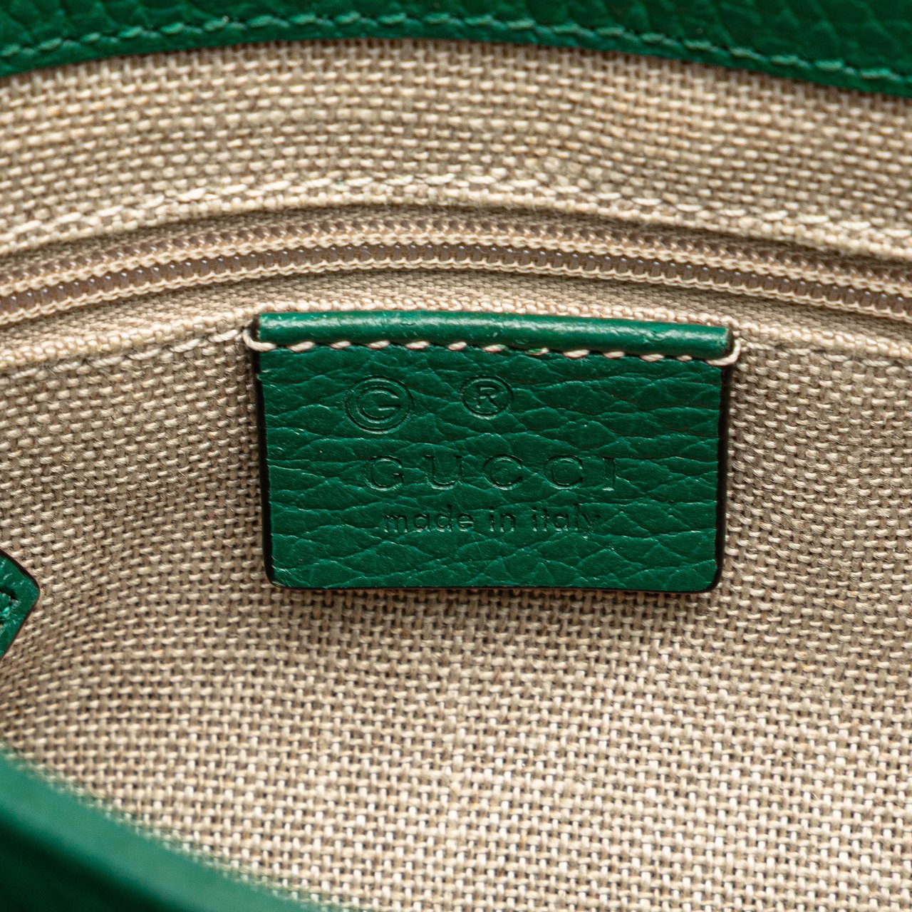 Gucci Small Dollar Calfskin Interlocking G Crossbody Groen