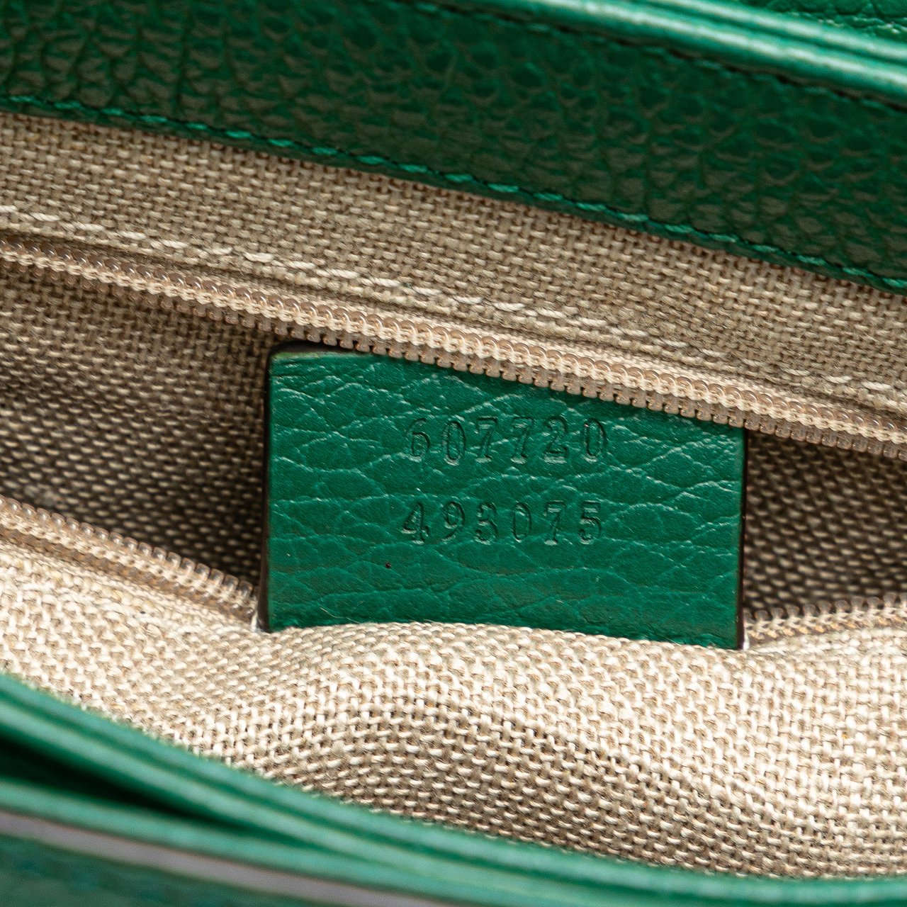 Gucci Small Dollar Calfskin Interlocking G Crossbody Groen
