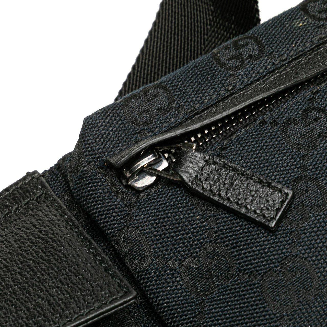 Gucci GG Canvas Double Pocket Belt Bag Blauw