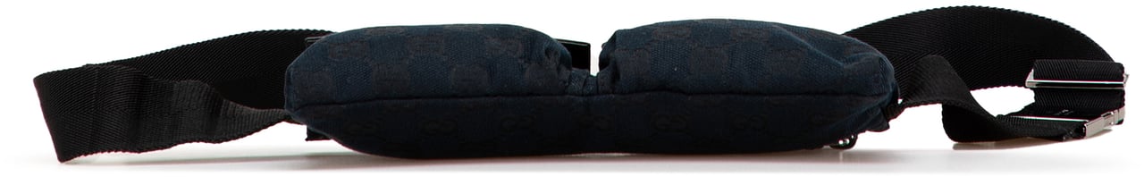Gucci GG Canvas Double Pocket Belt Bag Blauw
