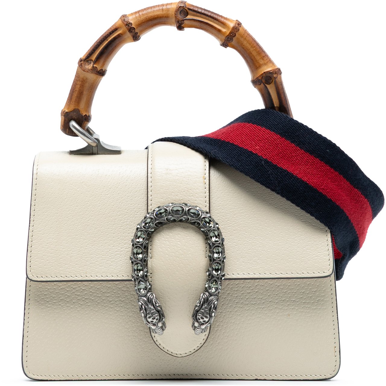 Gucci Mini Leather Bamboo Dionysus Web Satchel Wit