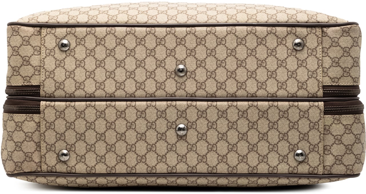 Gucci GG Supreme Double Zip Travel Bag Bruin