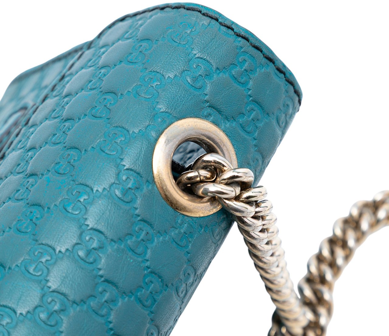 Gucci Mini Microguccissima Emily Crossbody Blauw