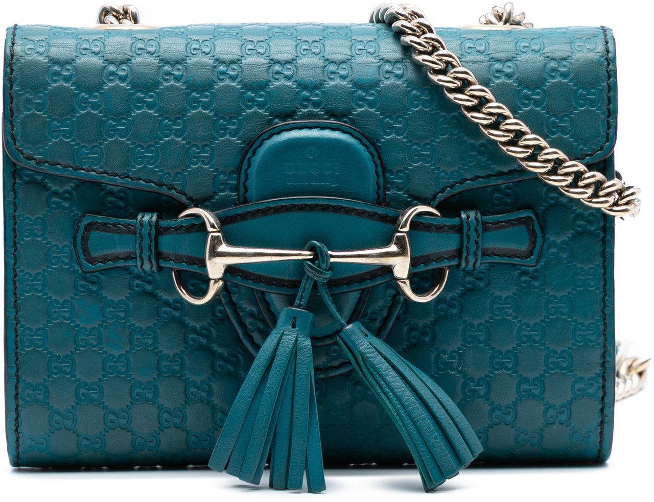 Gucci Mini Microguccissima Emily Crossbody Blauw
