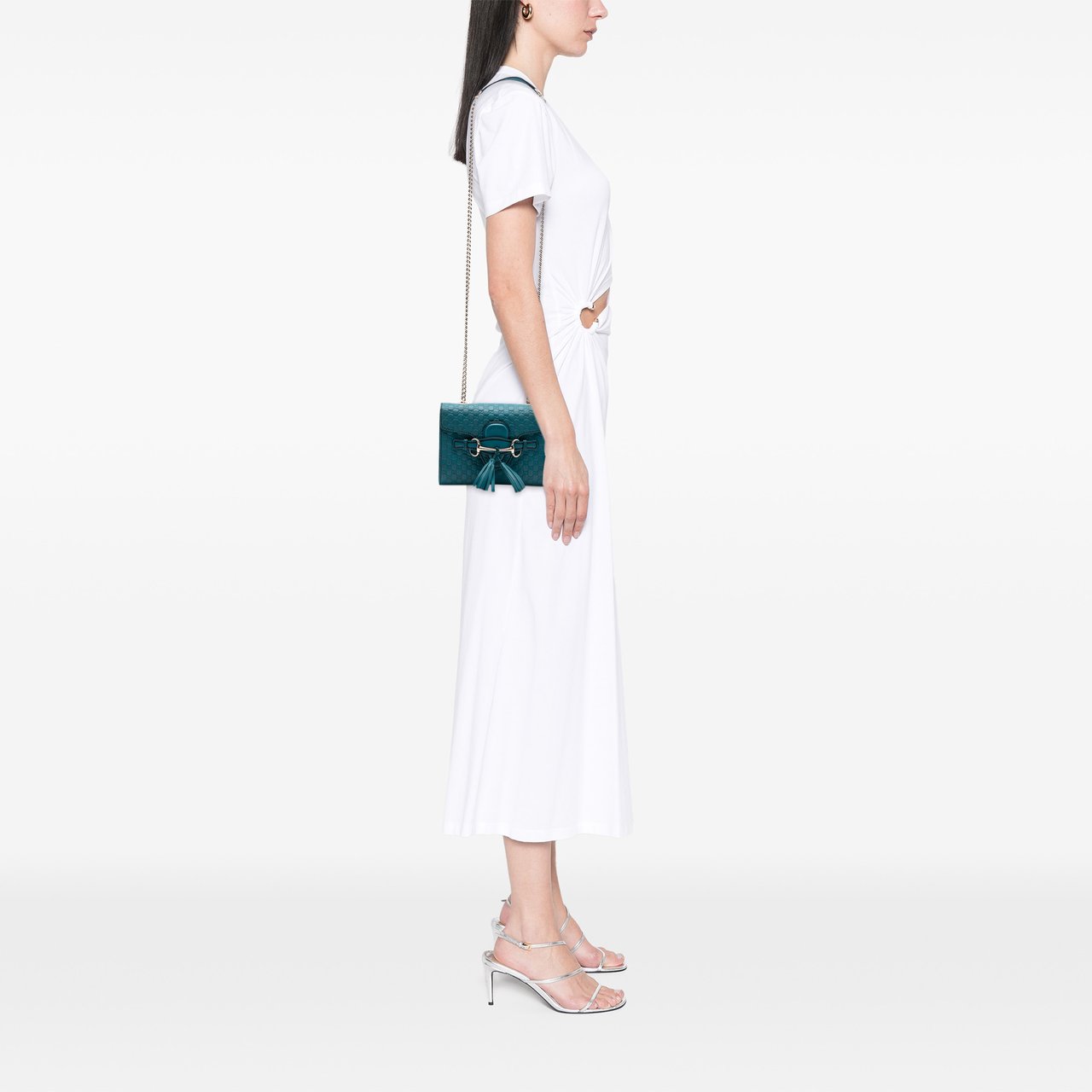 Gucci Mini Microguccissima Emily Crossbody Blauw