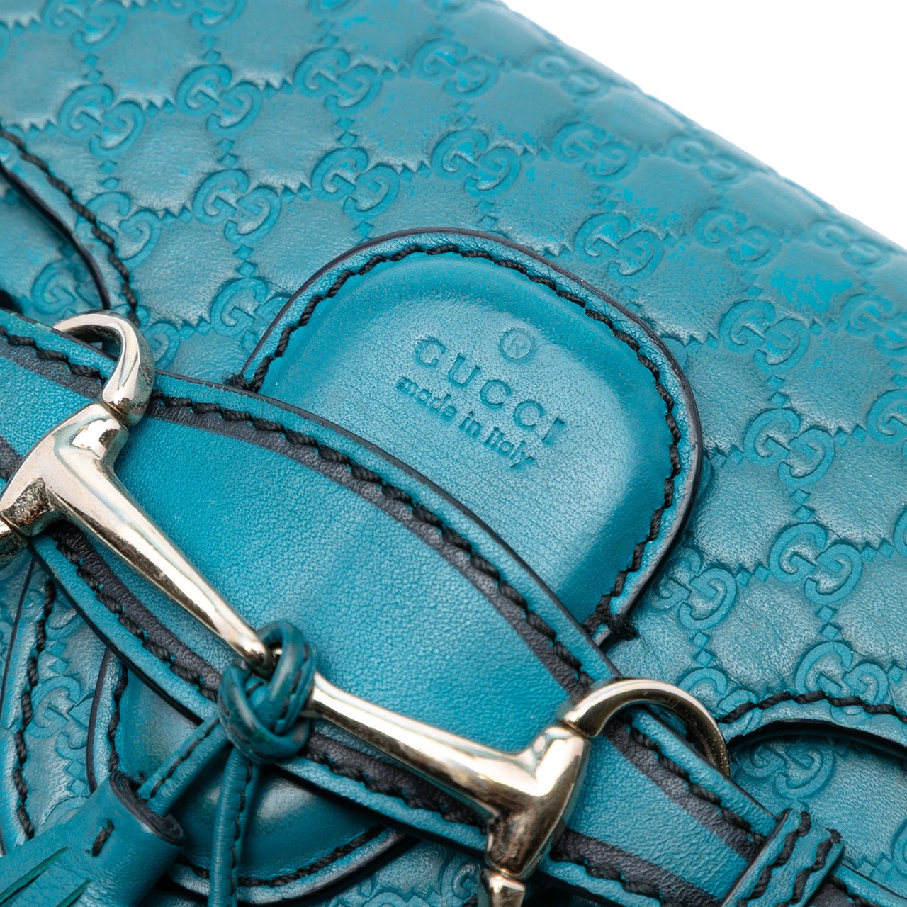 Gucci Mini Microguccissima Emily Crossbody Blauw