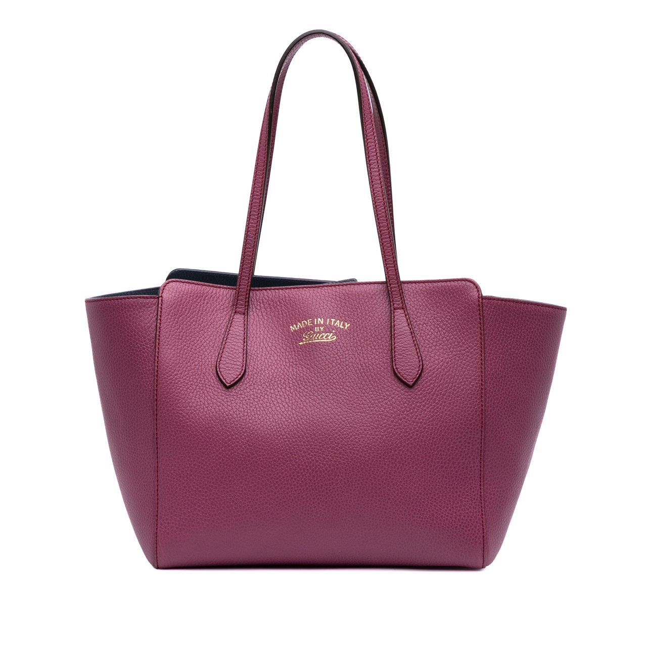 Gucci Medium Leather Swing Tote Paars