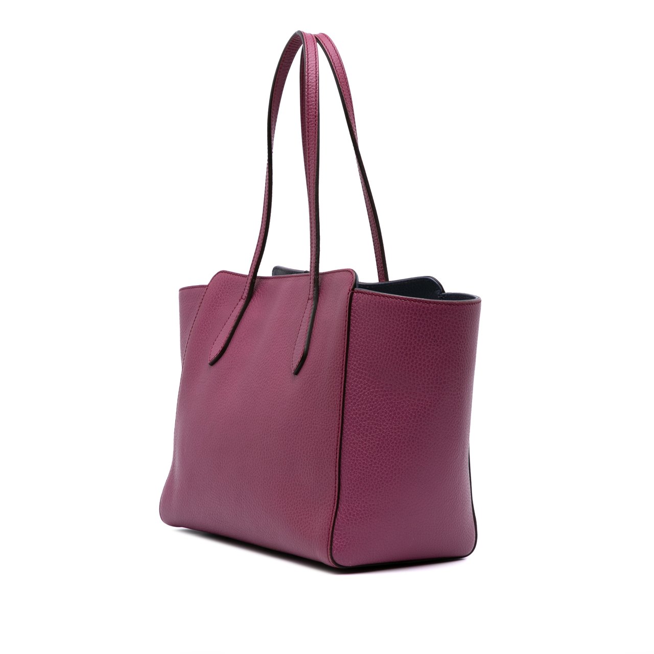 Gucci Medium Leather Swing Tote Paars
