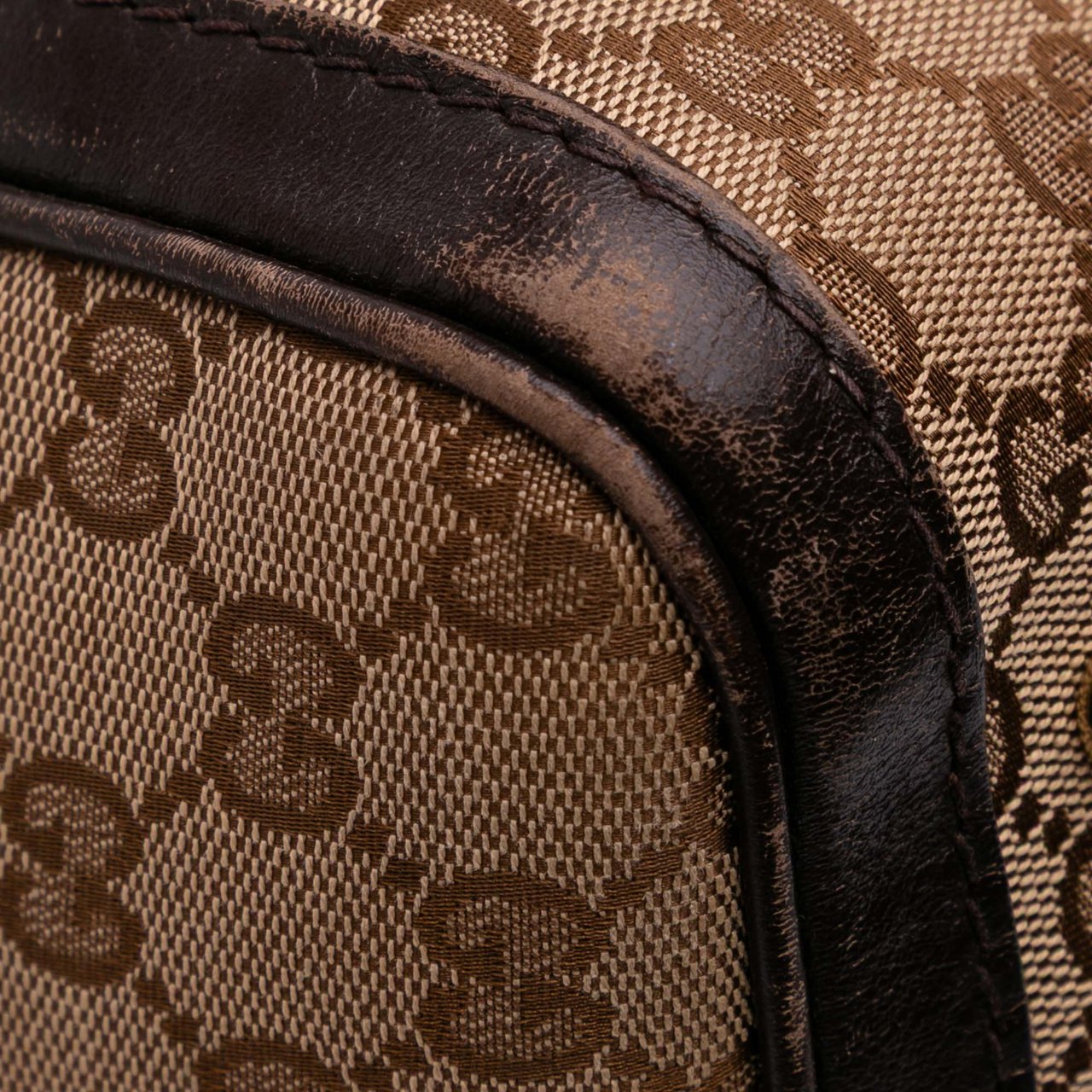 Gucci Medium GG Canvas Web Joy Boston Bag Bruin
