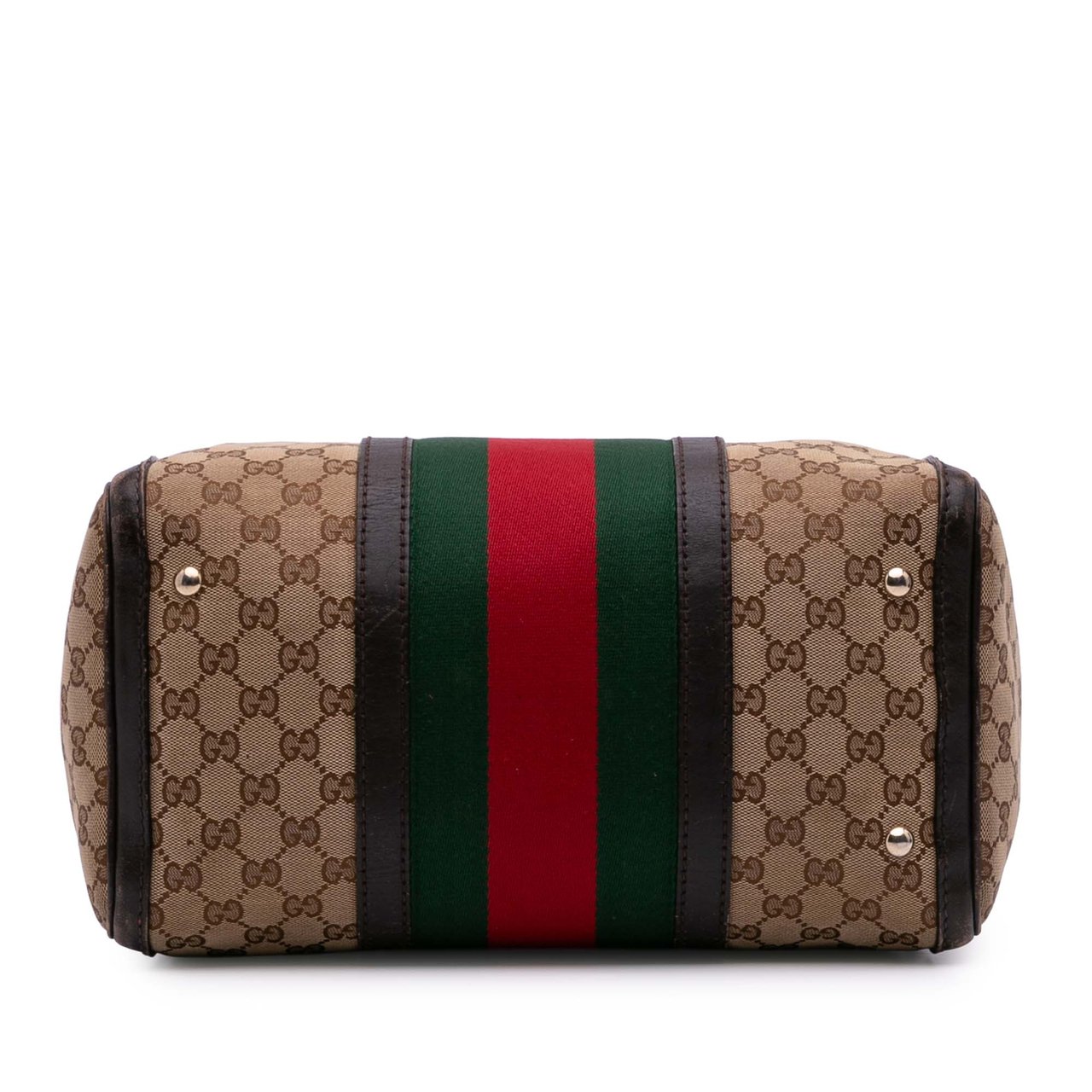 Gucci Medium GG Canvas Web Joy Boston Bag Bruin