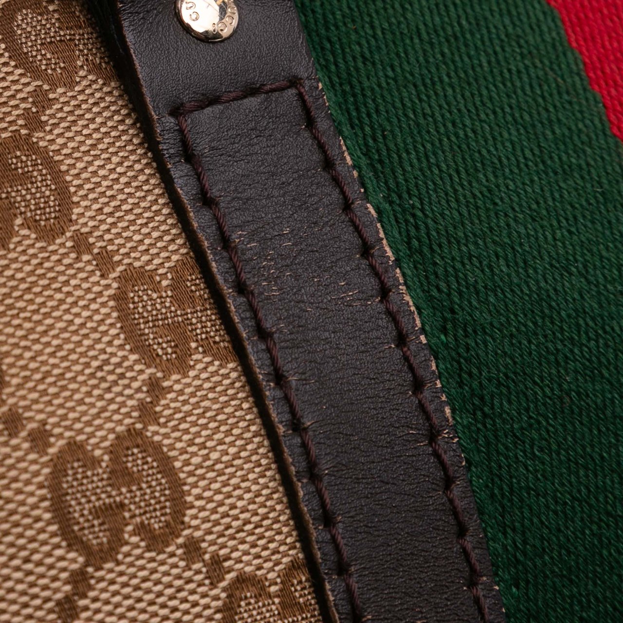 Gucci Medium GG Canvas Web Joy Boston Bag Bruin