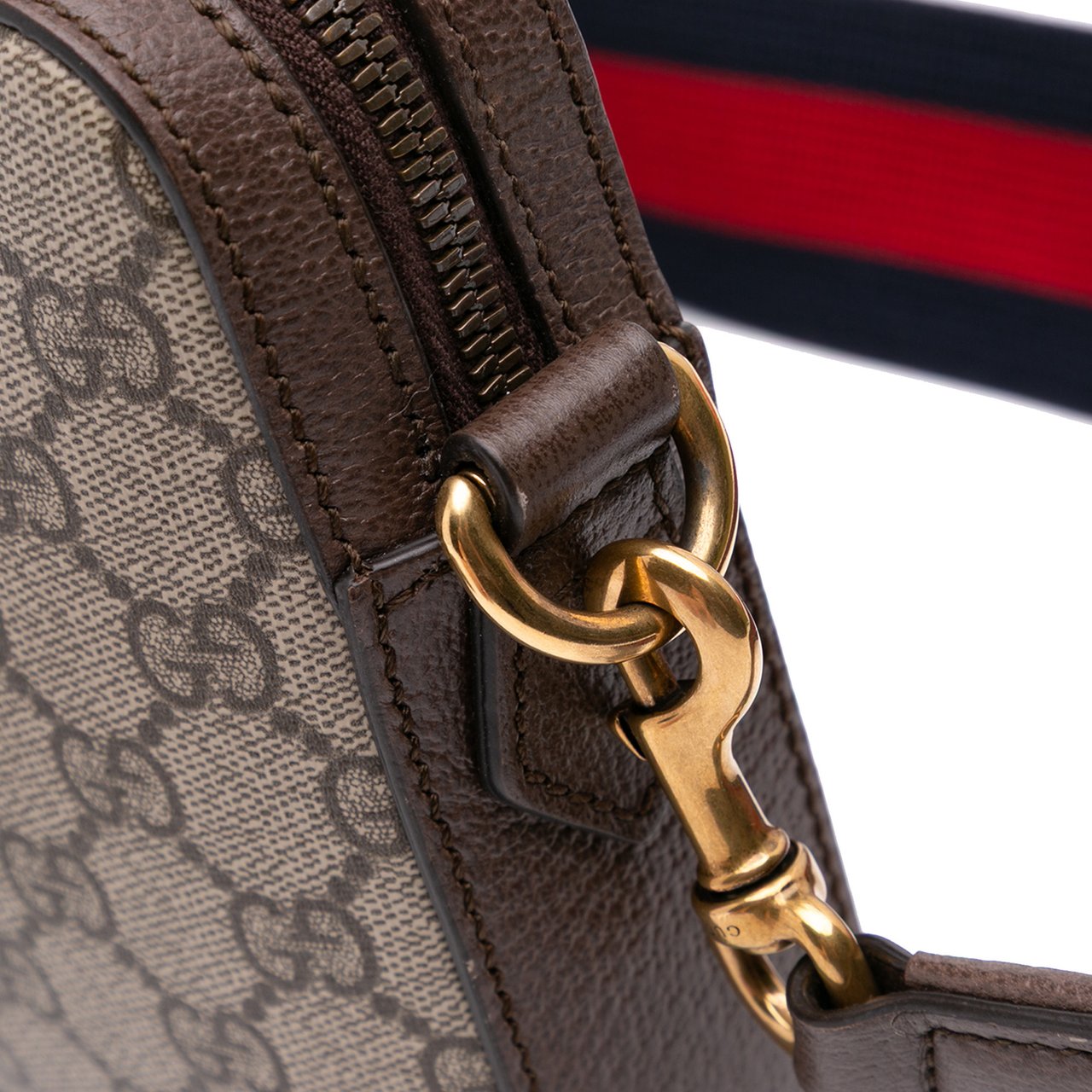 Gucci Small GG Supreme Web Ophidia Crossbody Bruin