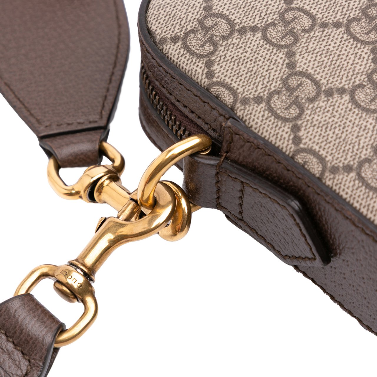 Gucci Small GG Supreme Web Ophidia Crossbody Bruin