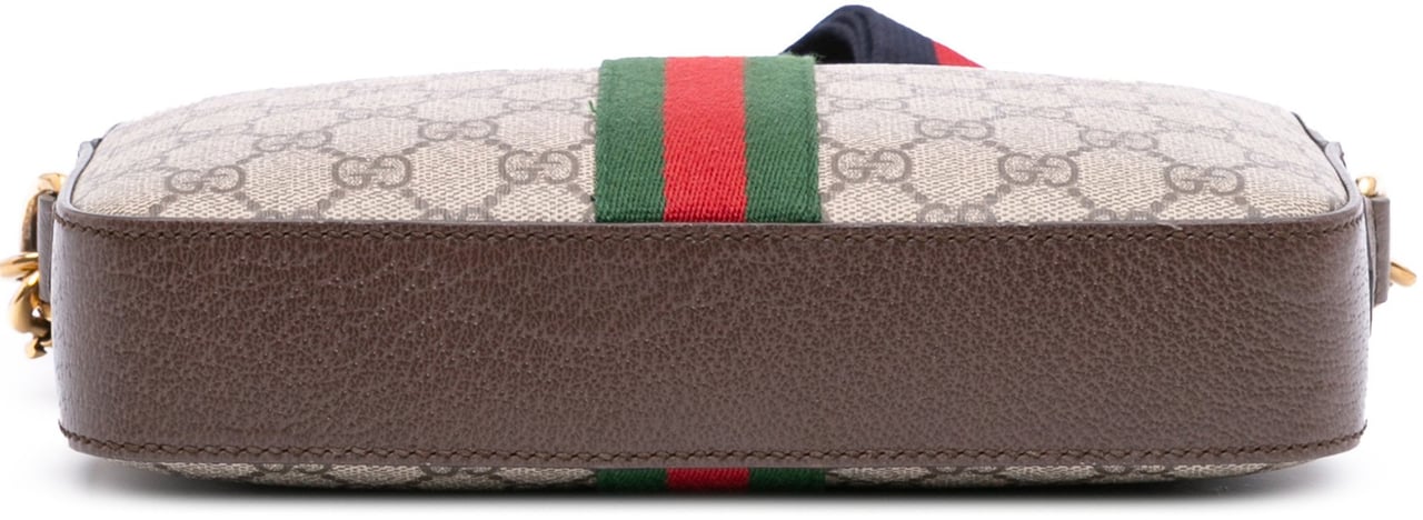 Gucci Small GG Supreme Web Ophidia Crossbody Bruin