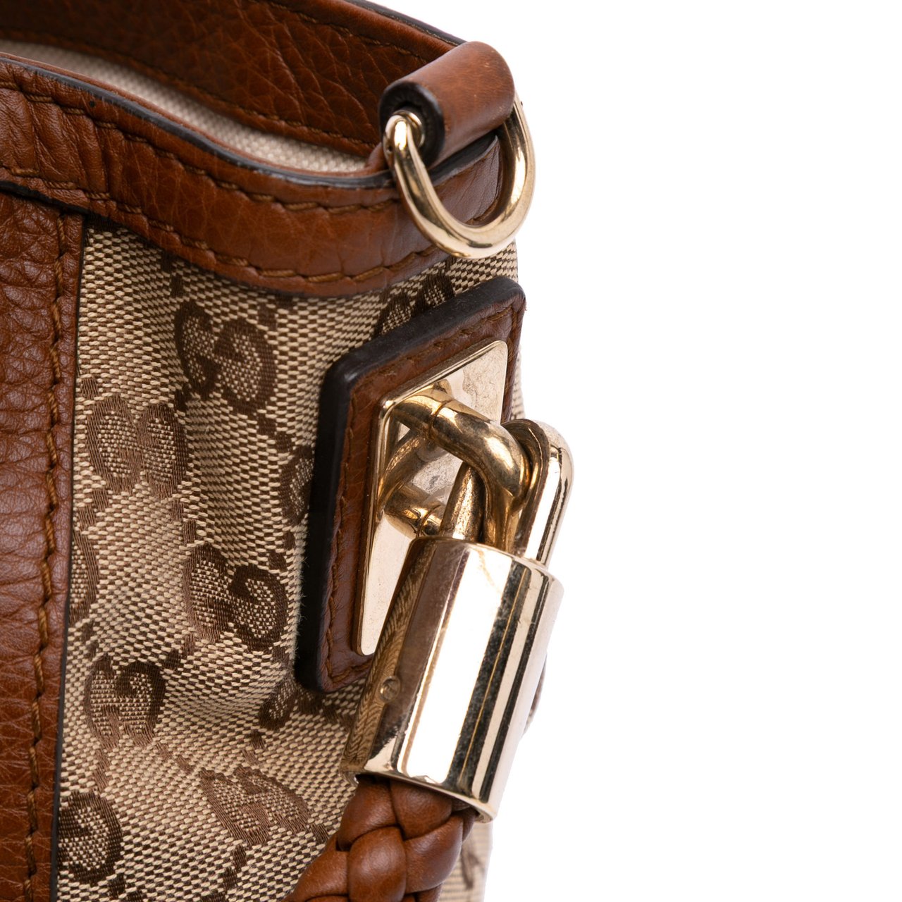 Gucci GG Canvas Bella Flap Satchel Bruin