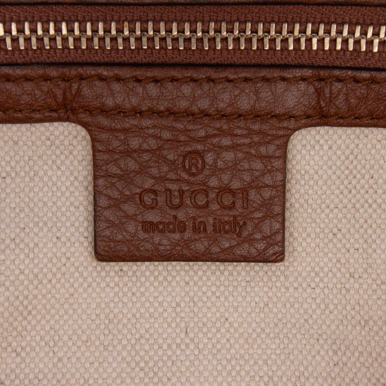 Gucci GG Canvas Bella Flap Satchel Bruin