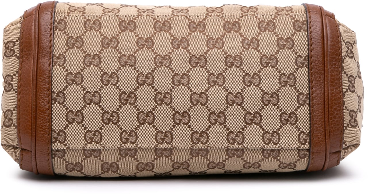 Gucci GG Canvas Bella Flap Satchel Bruin