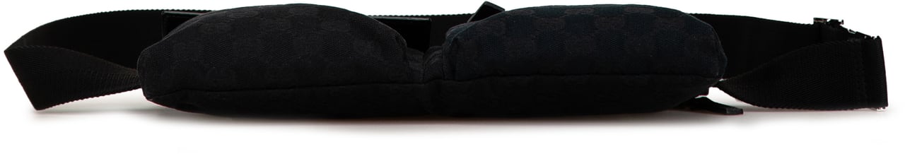 Gucci GG Canvas Double Pocket Belt Bag Zwart