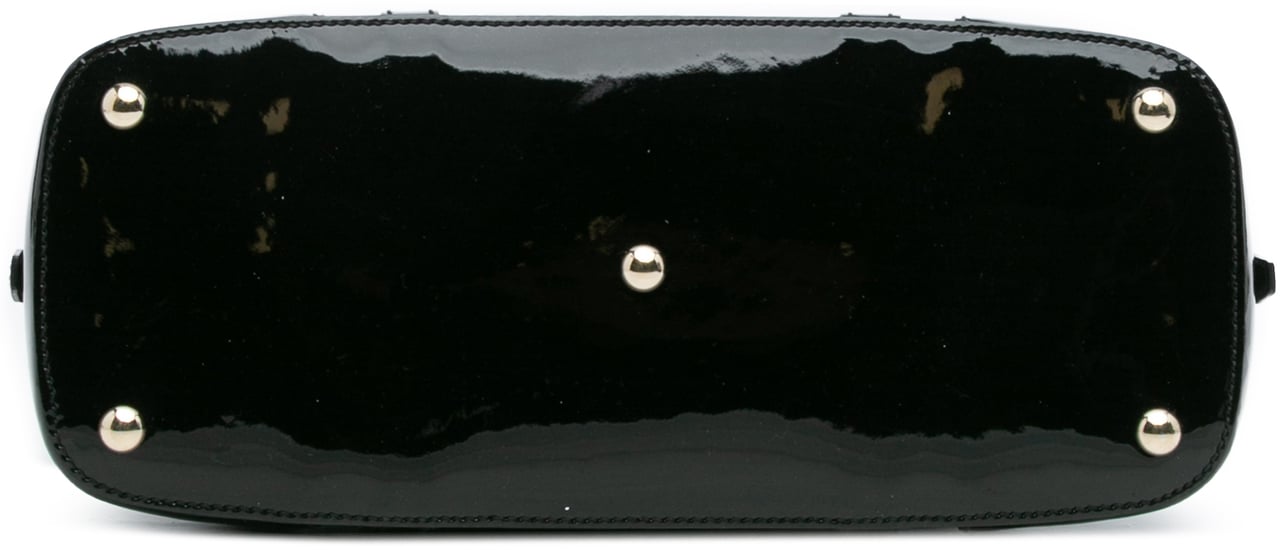 Gucci Small Microguccissima Patent Nice Satchel Zwart