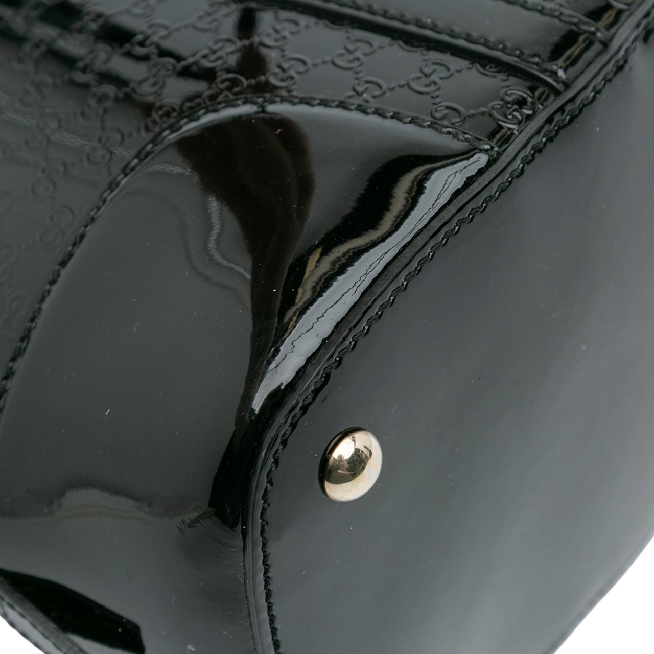 Gucci Small Microguccissima Patent Nice Satchel Zwart