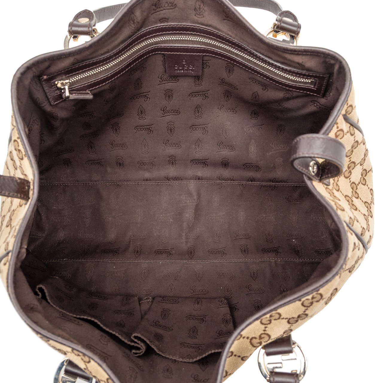 Gucci GG Canvas Twins Tote Bruin