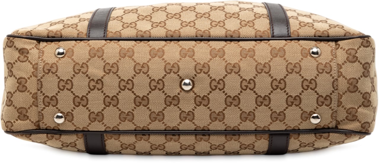 Gucci GG Canvas Twins Tote Bruin