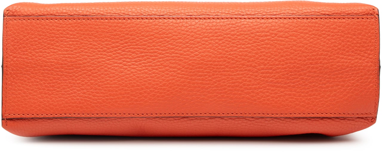 Gucci Small Leather Bamboo Daily Satchel Oranje