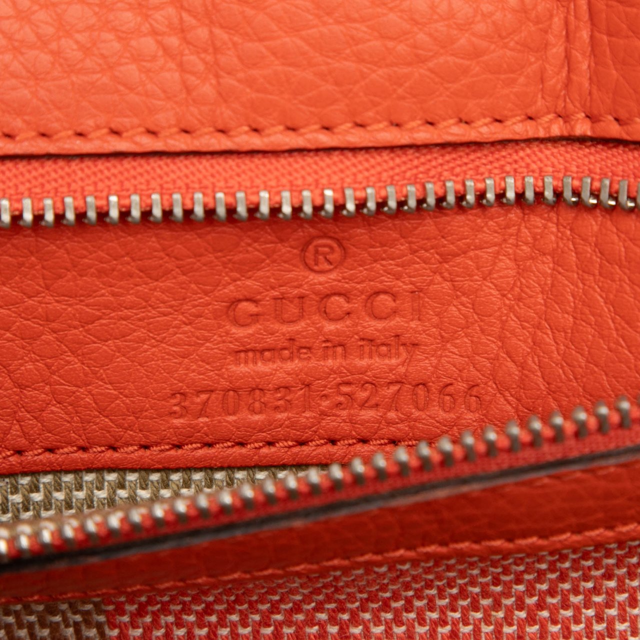 Gucci Small Leather Bamboo Daily Satchel Oranje