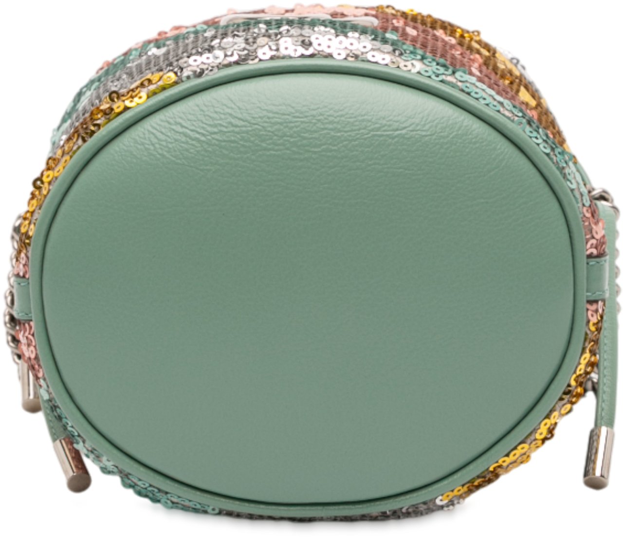 Gucci Small GG Marmont Sequined Diagonal Matelasse Leather Bucket Bag Groen