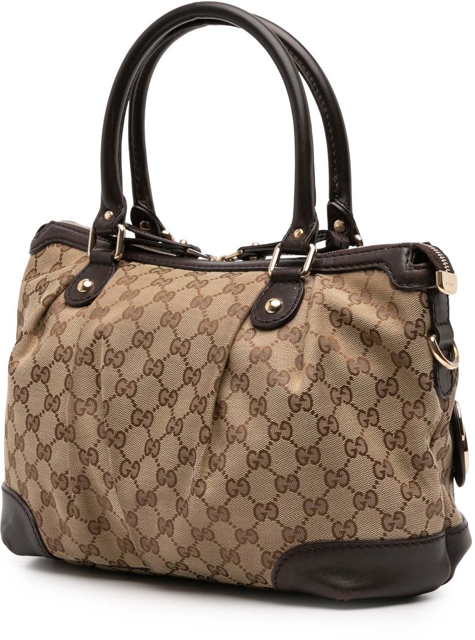 Gucci GG Canvas Sukey Satchel Bruin