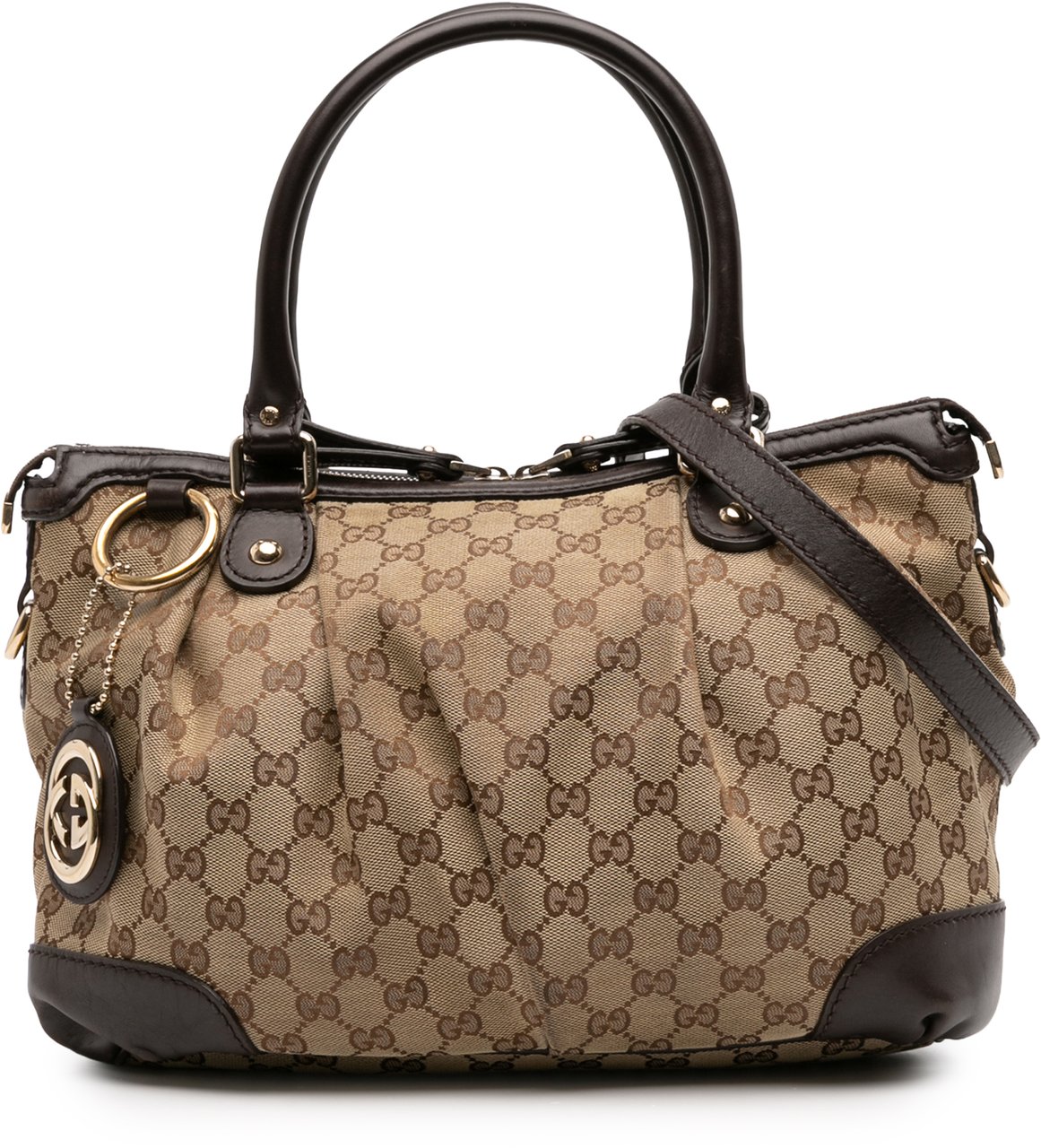 Gucci GG Canvas Sukey Satchel Bruin