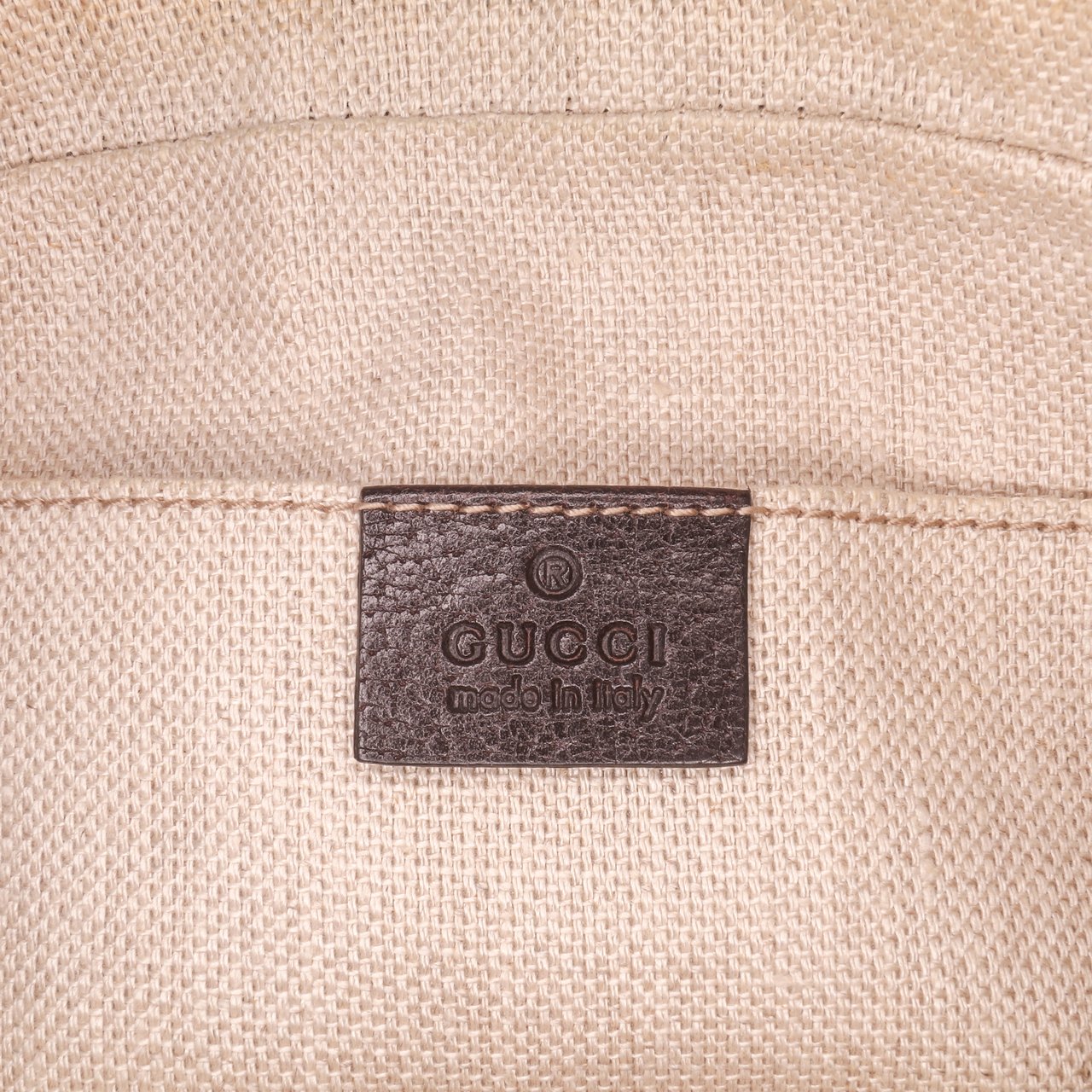 Gucci GG Canvas Webby Bee Camera Bag Bruin