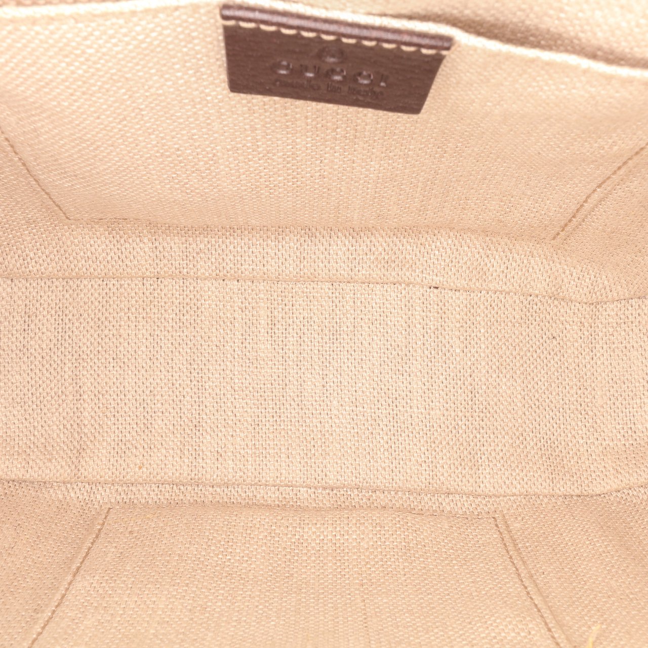 Gucci GG Canvas Webby Bee Camera Bag Bruin