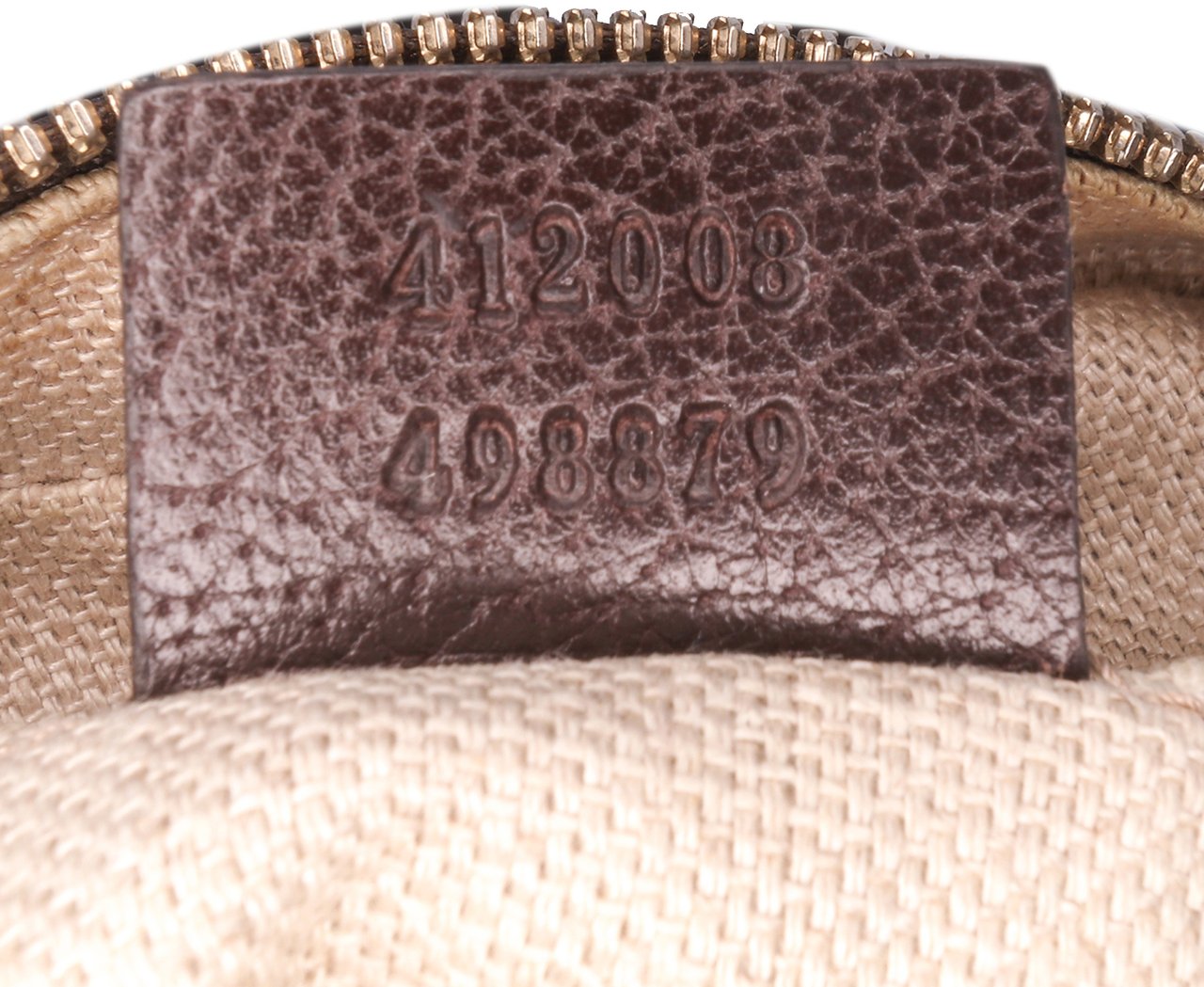 Gucci GG Canvas Webby Bee Camera Bag Bruin
