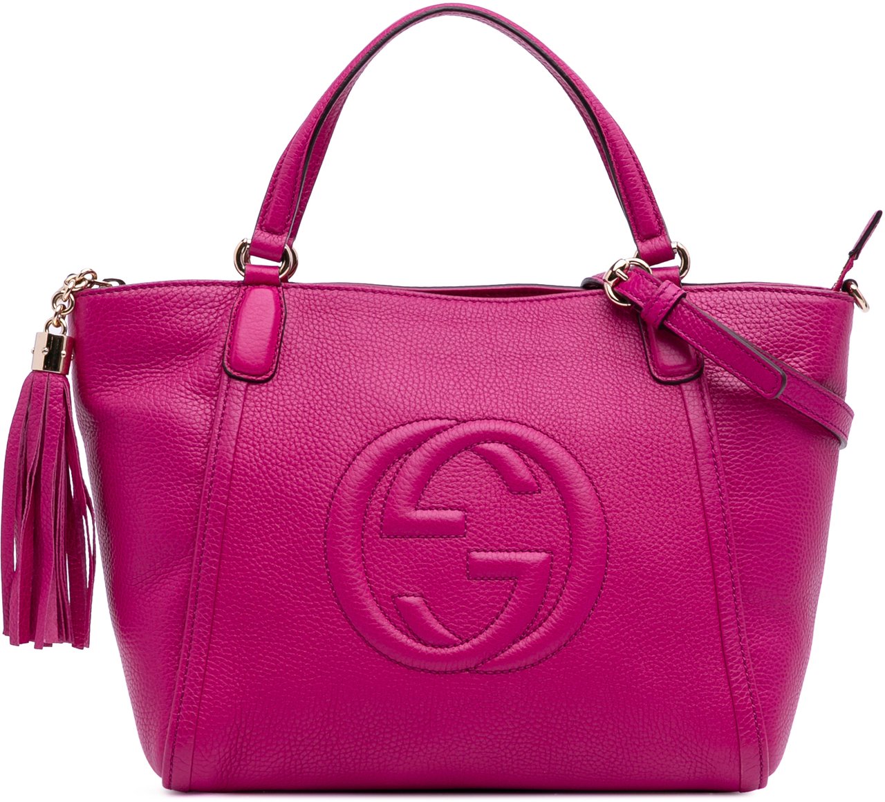Gucci Small Leather Soho Cellarius Satchel Roze