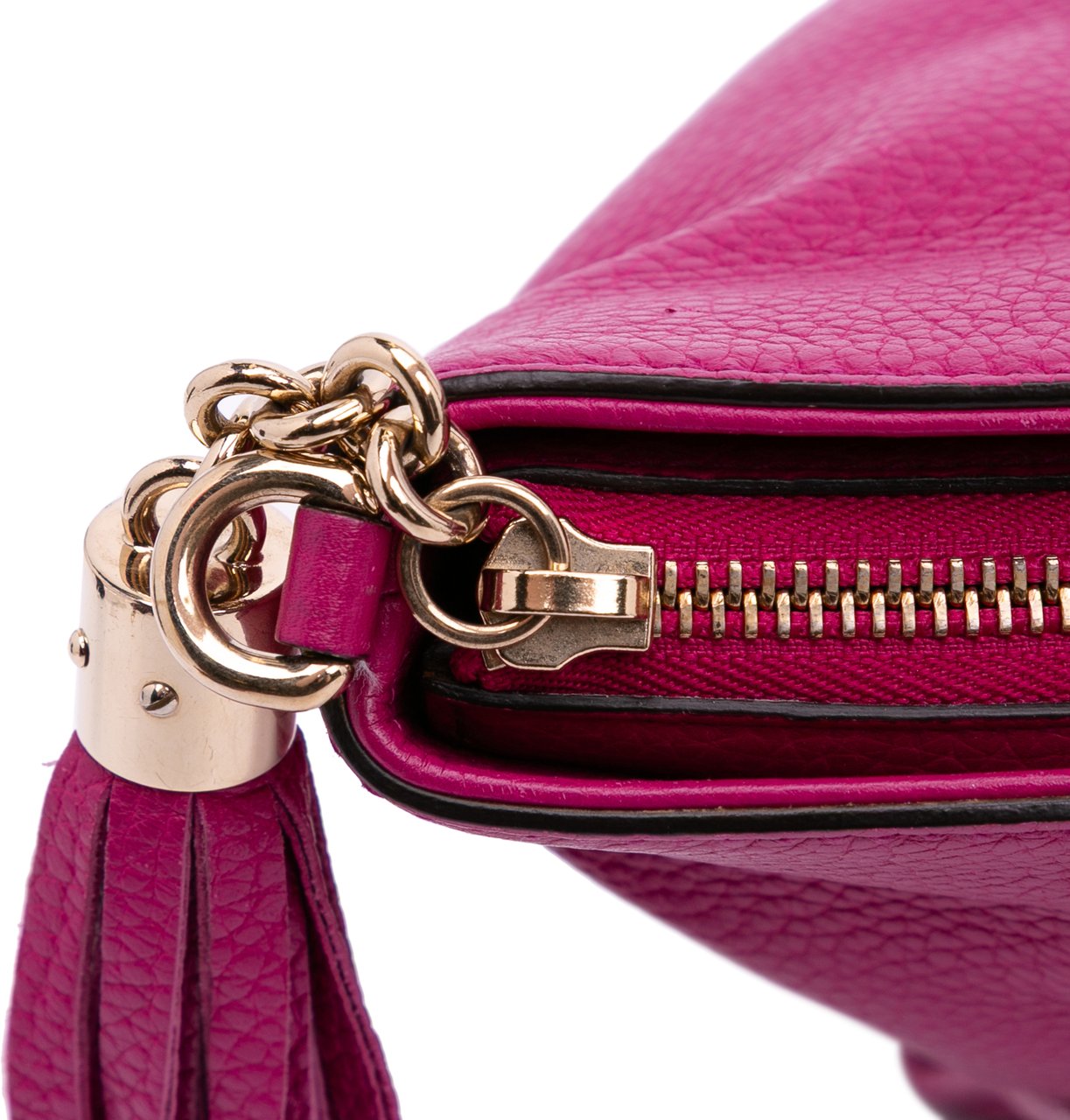 Gucci Small Leather Soho Cellarius Satchel Roze
