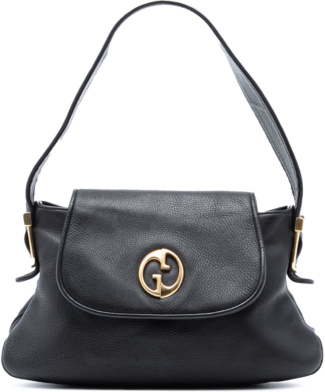 Gucci Leather 1973 Shoulder Bag Zwart