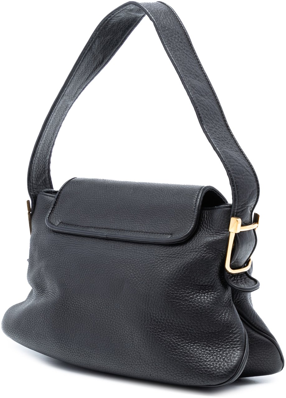 Gucci Leather 1973 Shoulder Bag Zwart