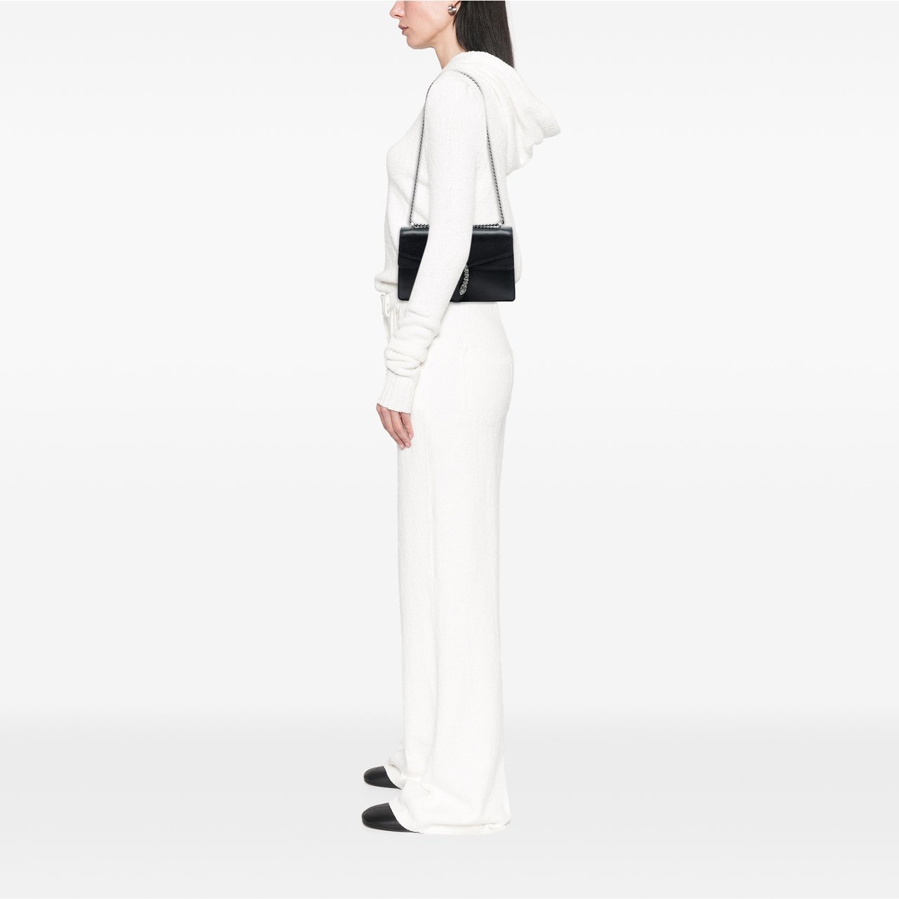 Gucci Small Leather Dionysus Shoulder Bag Zwart