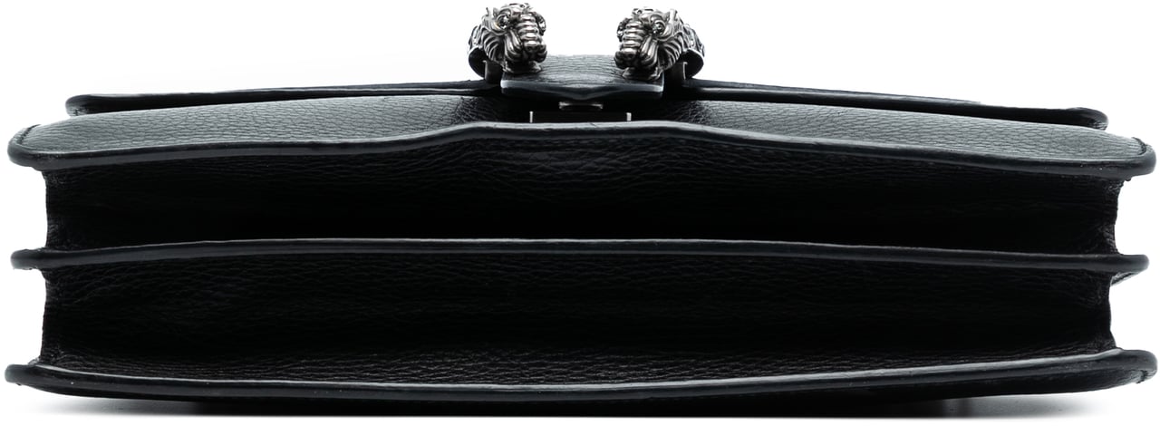 Gucci Small Leather Dionysus Shoulder Bag Zwart