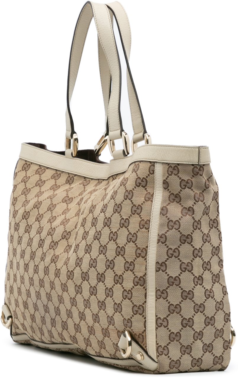 Gucci GG Canvas Abbey D Ring Tote Bruin