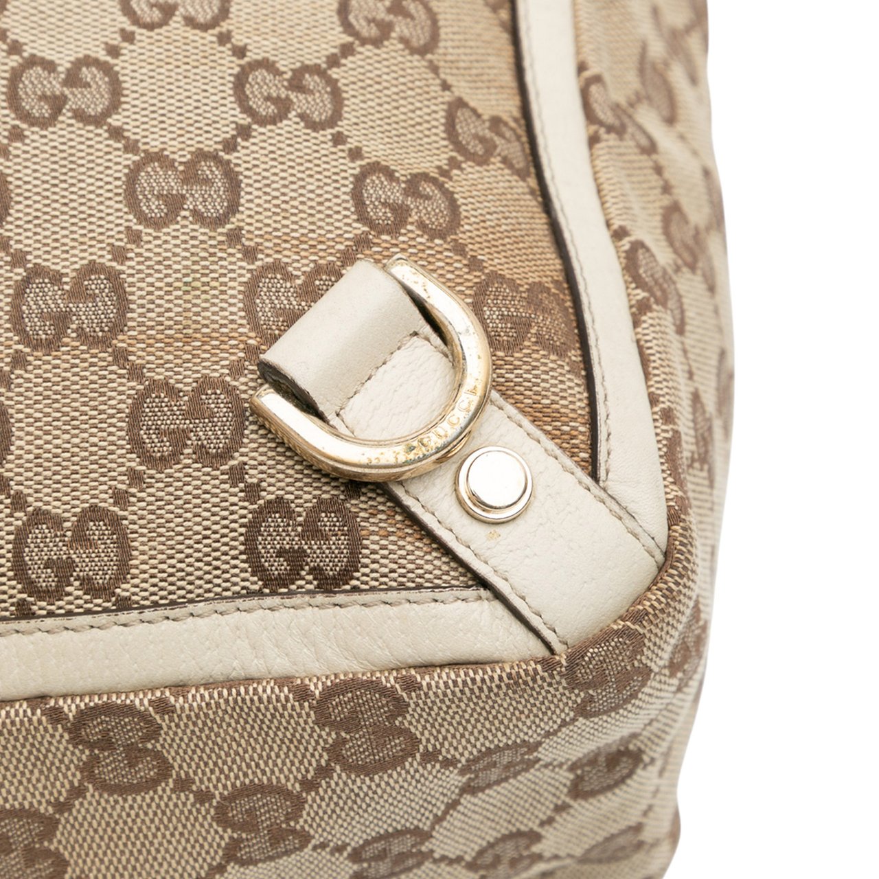 Gucci GG Canvas Abbey D Ring Tote Bruin
