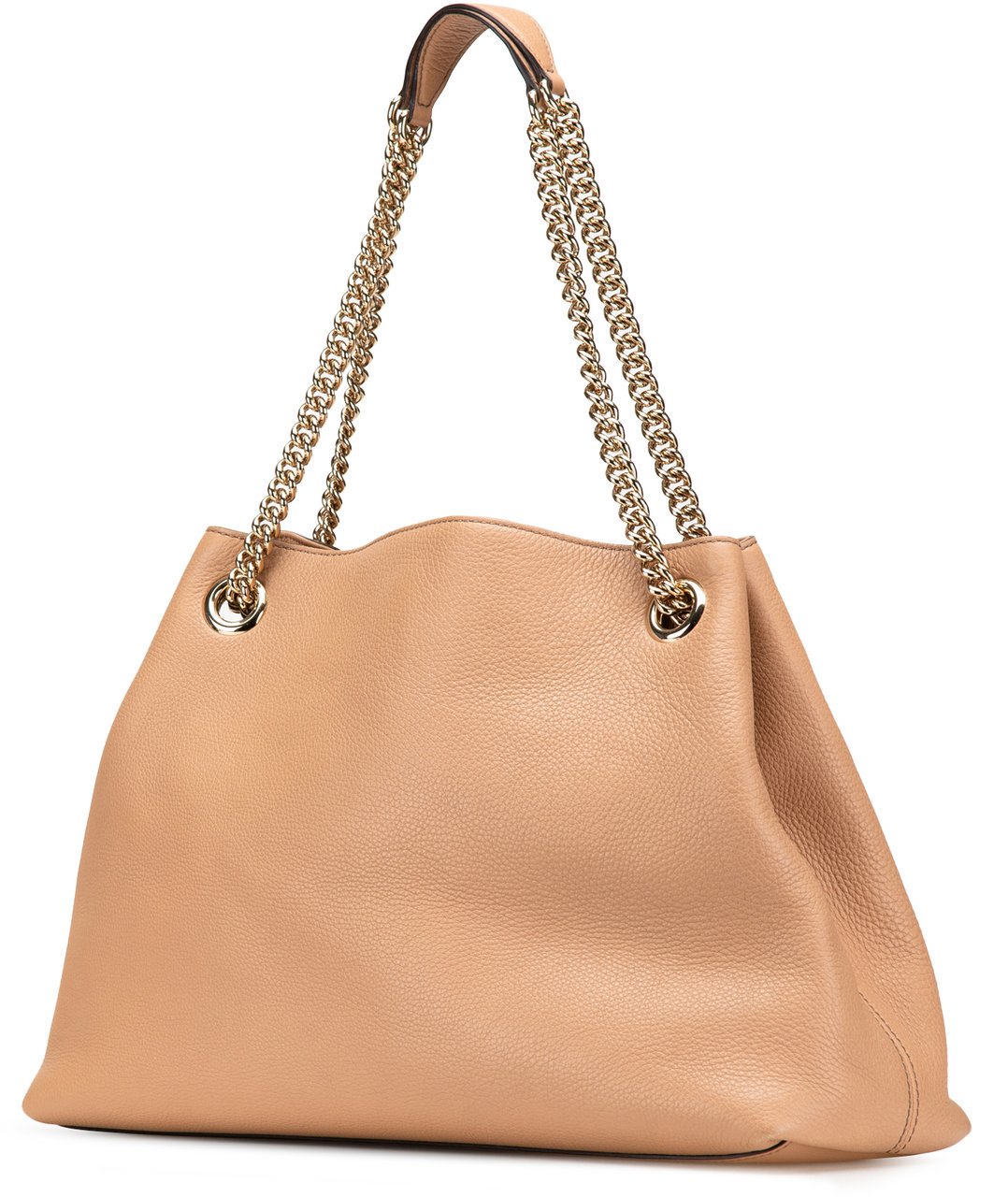 Gucci Medium Leather Soho Chain Tote Bruin