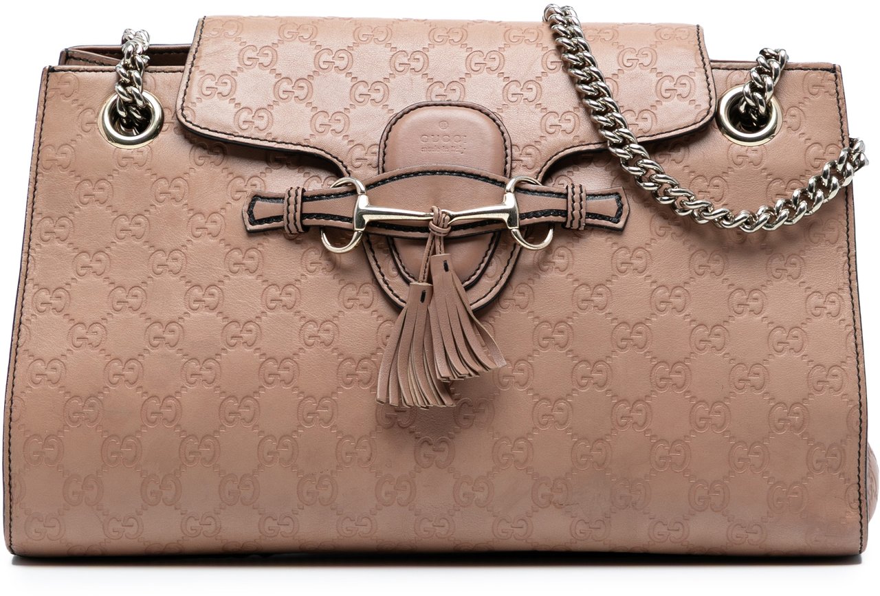 Gucci Large Guccissima Emily Shoulder Bag Roze